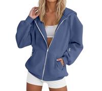 Generisch Damen Sweatjacke Mit Kapuze Hoodie Jacke Oversize Zipper Sportjacke Frauen Langarm Kapuzenjacke Sweatshirt-Jacke Leichte Hoodies Sportjacken Damen-Jacken Casual Style Bomberjacke 54