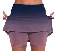 Generisch Damen Tennisrock High Waist Tennis Skorts Sportrock Mit Innerer Kurzer Hose Und Taschen Für Sportliches Laufen, Golf, Wandern