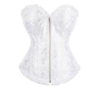 Generisch Damen Vollbrust Corsage Korsett mit Reißverschluss Top Gothic Vintage Corsagen Bustier 2025 Corsette XS