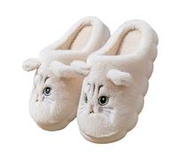 Generisch Damen-Winterpantoffeln mit geschlossener Zehenpartie Flacher Sohle und weicher Isolierung (Beige 40)