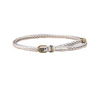 Generisch Damengürtel Für Jeans, Ledergürtel Damen Geflochtener Mit Schnalle Schmaler Vintage Hosengürtel Elegant Frauen Klassisch Belt Für Jeans Kleider Hosen Damen-Gürtel