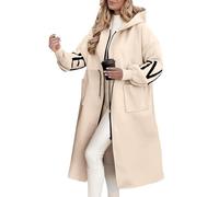 Generisch Damenmantel Leichte Steppjacke Ausgefallene Mäntel Robuste Und Warme Steppmantel Wintermantel Mit Taschen Parka Im Streetstyle Weiche Wollmantel Khaki L