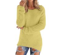 Generisch Damenmantel Sale Winter Black Friday Angebote Pullover Damen Winter Fleece Flauschig Pulli Fleecepullover Lang Weich Langarmshirt Warm Sweatshirt Fleecepulli Plüsch Tops Oberteile