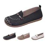 Generisch Damenschuhe Komfortschuhe Strick Slip-On Atmungsaktiv Bequeme Hausschuh Freizeits chuhe Mit Weicher Sohle Sportschuhe Damen Weiss Plateau Mary Jane Halbschuhe Sandalen FüR Senioren