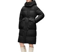 Generisch Daunenjacke Damen Lang Mit Kapuze Wintermantel Damen Warm Steppjacke Lange Daunenjacken Winter Tailliert Daunenmantel Leicht Dicke Kapuzenjacke Oversized Steppmantel Puffer Jacke