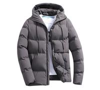 generisch Daunenjacke Herren Lässiges Winterjacke Dicke Warme Steppjacke Wattierte Hoodie Jacke mit Kapuze Reißverschluss Puffer Coat Leichte Übergangsjacke Große Größen Outdoorjacke Sweatjacke M-6XL