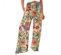 Generisch Deals des Tages Must Have Weite Sommerhose Damen Leicht Und Luftig High Waist Strandhose Lang Freizeithose Sommer Palazzo Hose Bequem Stoffhose Sale