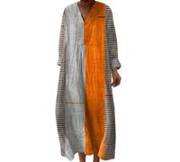 Generisch Deals of The Day, Satin Kleid Damen, Strandkleid Lang Maxikleider V Ausschnitt Sommerkleider Leicht Und Luftig Boho Kleid Elegante Midikleid Freizeitkleid, Boho Kleid