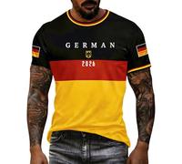 Generisch Deutschland T Shirt Herren, Männer T-Shirt, Deutschland Fan T Shirt Atmungsaktiv Lässig Bedruckt Kurzarm Für Anhänger