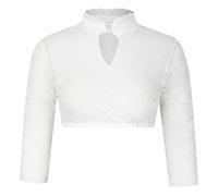 Generisch Dirndl Bluse Damen, Trachtenbluse Damen Weiß Spitze Hochgeschlossen Dirndl Bluse Oktoberfest Dirndlbluse Damen Schwarz Kurzarm Tracht Blusen Eleganten Sexy Dirndlblusen Spitzenbluse