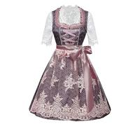 Generisch Dirndl Damen, Dirndl Für Damen, Midi Dirndl-Komplettsets Trachtenkleid Modern Oktoberfest Outfit Dirndlkleid Dirndlbluse Schürze Trachtenmode Kleid