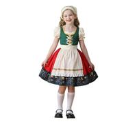 Generisch Dirndl Kinder Midi Trachtenkleid 2-TLG inkl.Dirndl Midi, Dirndl Schürze für Oktoberfest Besondere Anlässe Dirndl & dirndl-sets für Mädchen Bayerisches Bierfest Trachten Kinderdirndl