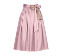 Generisch Dirndl Schürze Damen Knielang Trachtenschürze Midi Elegant Dirndlschürze Trachten Schürzen Einfarbig Bequem Dirndlschürzen Trachtenmode Lange Schürze 48-61 cm für Bayrische Oktoberfest