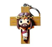 Generisch Doll Bag Keychain, Jesus Figur Schlüsselanhänger, Doll Bag Charme - Acryl schlüsselkettenanhänger | Segne Bag Charm Small Home Dekoration handgefertigt für Brieftasche