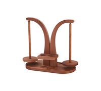 Generisch Doppelter Garnhalter Aus Holz - Garnwickler Aus Holz Zum Häkeln | Drehbarer Doppelspindel Häkelwerkzeugroller | Wollwickler Strickzubehör Für Frauen Und Häkelliebhaber (Bra-un)