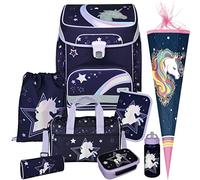 Generisch Dreamland - Einhorn SCOOLI Undercover EasyFit Schulranzen-Set 9tlg. mit Sporttasche, BROTDOSE, TRINKFLASCHE und SCHULTÜTE Regenbogenmähne