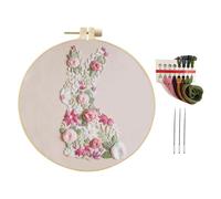 Generisch Easters Bunny Embroidery Kit, Complete Sewing Kits, Adorable Compact Craft Threads Hoop and Pattern, Classic Hand Embroidery Set for Easter Projects, Adults Beginners