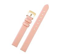 Generisch Echtes Lederarmband, kompatibel mit Swarovski 5158517/5158544/5158972. Uhrenzubehör. Modisches Armband, 12 mm, kleine Größe. Uhrenarmband for Damen(Pink gold,14mm)