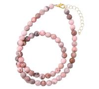 Generisch Edelsteinperlen-Halsketten Für Damen Und Herren, Handgefertigt, Natursteinperlen-Halskette, Heilkristalle, Strang, Reiki, Yoga, Schmuck, Geschenke Mit Karte, Zebrastein