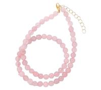 Generisch Edelsteinperlen-Halsketten Für Damen Und Herren, Handgefertigt, Natursteinperlen, Halskette Mit Heilkristallen, Strang, Reiki, Yoga, Schmuck, Geschenke Mit Karte, Rosenquarz