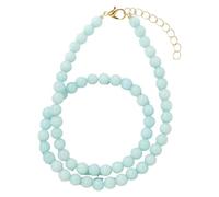 Generisch Edelsteinperlen-Halsketten Für Damen Und Herren, Handgefertigt, Natursteinperlen, Halskette Mit Heilkristallen, Strang, Reiki, Yoga, Schmuck, Geschenke Mit Karte, Aquamarin