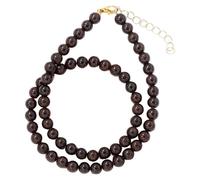 Generisch Edelsteinperlen-Halsketten Für Damen Und Herren, Handgefertigt, Natursteinperlen, Halskette Mit Heilkristallen, Strang, Reiki, Yoga, Schmuck, Geschenke Mit Karte, Granat