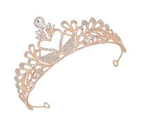 Generisch Elegante Schwanenkrone aus Legierung mit Funkelnden Strasssteinen Brautkrone für Hochzeiten und Festliche Anlässe 1 Stück Haarschmuck