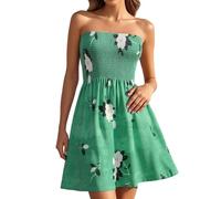 Generisch Elegante Sommerkleider Damen, Bandeau Kleid Damen Elegant Ärmellos Rückenfreies Kleider Sommerkleider Boha Freizeitkleider Trägerloses Für Jugendliche Leicht Sommerkleider Strandkleid