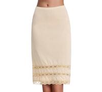 Generisch Eleganter Damen Bleistiftrock - Gerade mit Spitzenbesatz, lässig tragbar für Alltag, Frühlings-Sommer Outfit, fließend weicher Stoff, Party- & Freizeitröcke für Frauen