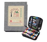 Generisch Embroidery Stitches Book Kit, Stickbücher Für Anfänger, DIYs Stickstiche Nähbücher Mit Nähwerkzeug Set, Kreativ Stickanleitung Stickbuch Nähsets DIYs Bastelset, Für Handarbeitsbegeisterte