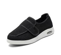 Generisch Extra Weite Diabetikerschuhe Herren Damen | OrthopäDische Slip-On Schuhe FüR Senioren Mit Atmungsaktivem Loch-Mesh, Klettverschluss Und Bequemem Gehen