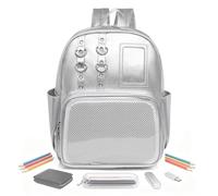 Generisch Faux Leather Bag - Adorable Charm Display Pouch, Keychain Display Rucksack for Workouts Travel Routine Fitness Hiking Convention Picnic Outdoor Adventure 11.81 Inches