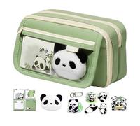 Generisch Federmappe - Oxford Gewebe | Große Panda Schlampertasche | Schreibwaren-Etui Mit Reißverschluss Für Schule Oder Zeichner