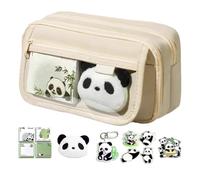 Generisch Federmappe - Oxford Gewebe | Große Panda Schlampertasche | Schreibwaren-Etui Mit Reißverschluss Für Schule Oder Zeichner