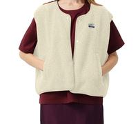 Generisch fellweste beige Teddy Weste Western Damen Teddyweste Wolle Fleece Grün Pink Braun Fleeceweste Ärmellose Westen Fellweste Weiß Wollweste Kurz Plüsch Weiß S