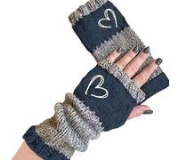 Generisch Fingerlose Handschuhe Herren Damen, Strick Handschuhe Warme Ohne Finger, Fingerless Gloves Winterhandschuhe, Pluswärmer Handstulpen, fingerlos für Tippen und tägliche Arbeit