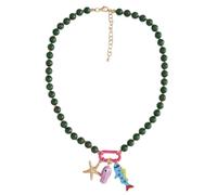 Generisch Fish Beaded Necklace - Chunky Boho Colorful Summer Jewelry