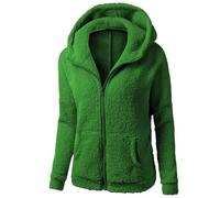 Generisch Fleecejacke Damen Winterjacke Warm Winter Teddyjacke Thermojacke Teddy Fleece Jacken Teddyfleece Jacke Fellmantel PlüSchjacke mit Taschen Winter Jacket for Women Teddyjacke