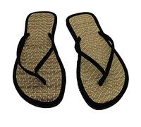 Generisch Flip Flops Damen Bambus Hausschuhe Zehentrenner Sommer Pantoletten Zimtlatschen Zimt-Sandalen Flip-Flops Badelatschen Strand Slipper Latschen Flow Tangasandale Sommerpantoffeln FüR Zuhause