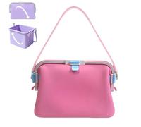 Generisch Food-Grade Silicone Beach Bag,Women Summer Foldable Handbag | Waterproof Purse Crossbody Bag That Floats,Leakproof Floating Tote,Washable Self-Standing Reusable Beach Travel Shoulder Bags