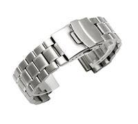 Generisch For Herren TIMEX T2N720 T2N721 TW2R55500 T2N739 Edelstahl-Uhrenarmband, 24 x 16 mm Bandanstoß, Metallarmband, Schwarz, Silber(D silver safety)