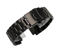 Generisch For Herren TIMEX T2N720 T2N721 TW2R55500 T2N739 Edelstahl-Uhrenarmband, 24 x 16 mm Bandanstoß, Metallarmband, Schwarz, Silber(D black safety)