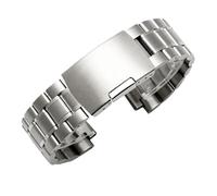 Generisch For Herren TIMEX T2N720 T2N721 TW2R55500 T2N739 Edelstahl-Uhrenarmband, 24 x 16 mm Bandanstoß, Metallarmband, Schwarz, Silber(Color F silver fold)