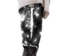 Generisch Frauen Sportleggins Drucken Winterleggins Lang Thermohose Winter High Waist Thermal Strumpfhose Stretch Thermolaufhose Bunt Strumpfhose Baumwoll Leggings Fleecehose s Hosen Jogginghose