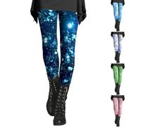 Generisch Frauen Winterleggings Große Größe Warme Leggings Winter Bunt Thermoleggings Muster Blickdichte Strumpfhose s Jogginghose Thermo Leggings Thermo Sportleggings Yogahose