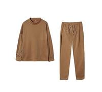 Generisch Freizeitanzug Damen Große Größen Winter | Schlafanzug Damen Lang Frottee Warm | Warmer Hausanzug Plüsch Loungewear Langarm Homewear Kuschelig Tracksuit Zweiteiler Sweatanzug Jogginganzüge