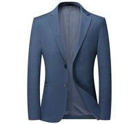 Generisch Freizeitanzugjacke Für Herren, Slim Fit, Zwei Knöpfe, Stretch-Blazer, Formelle Business-Anzugjacke Aus Jacquard, Stilvolles -Blazer-Oberteil Für Abschlussball, Party, Hochzeit, B