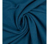 Generisch French Terry meliert Maike von Swafing- Meterware- 0,25 m - Uni - Öko-Tex Standard 100 - Sommersweat angeraut (Petrol 1748)