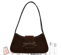 Generisch Frosted Bow Shoulder Bag - Multipurpose Underarm Satchel Bag for Daily Life | Portable PU Leather Shoulder Bags with Adjustable Strap for Commuting, School, Office, Travel, Shopping