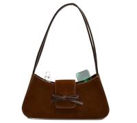 Generisch Frosted Bow Shoulder Bag - Multipurpose Underarm Satchel Bag for Daily Life | Portable PU Leather Shoulder Bags with Adjustable Strap for Commuting, School, Office, Travel, Shopping